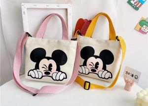 China Children cartoon canvas bag shoulder cross-body purse boys girls printed logo picture Disney Mickey bag wholesale
