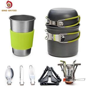 China FDA Camping Cookware Stove Carabiner Canister Stand Tripod Stainless Steel Cup wholesale