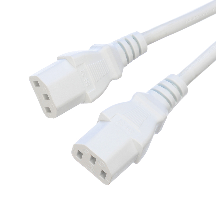 Certified SNI 2 Pin With Earth Contact Schuko Plug to 2XC13 Female Y Type Splitter Power Cord SNI Extension Cord 250V/16A