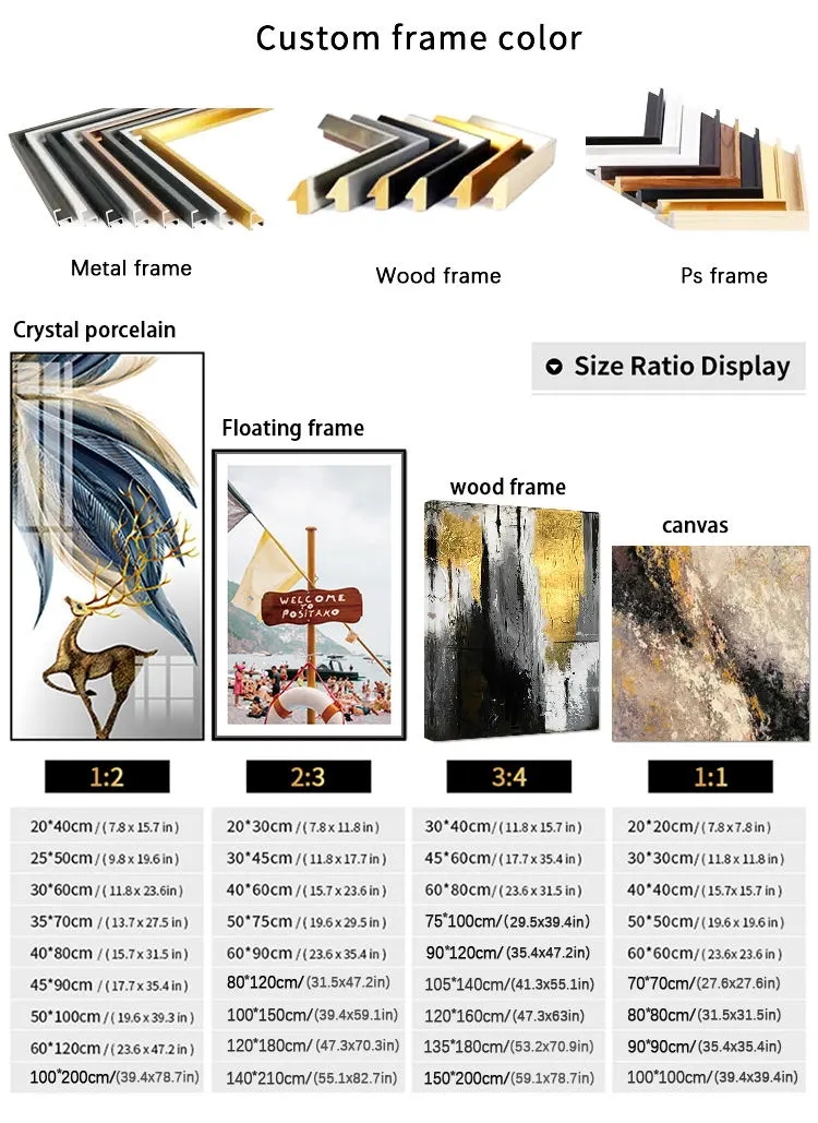 6 Color Portrait Crystal Porcelain Painting On Acrylic Graffiti Art Wall Decor With Frame