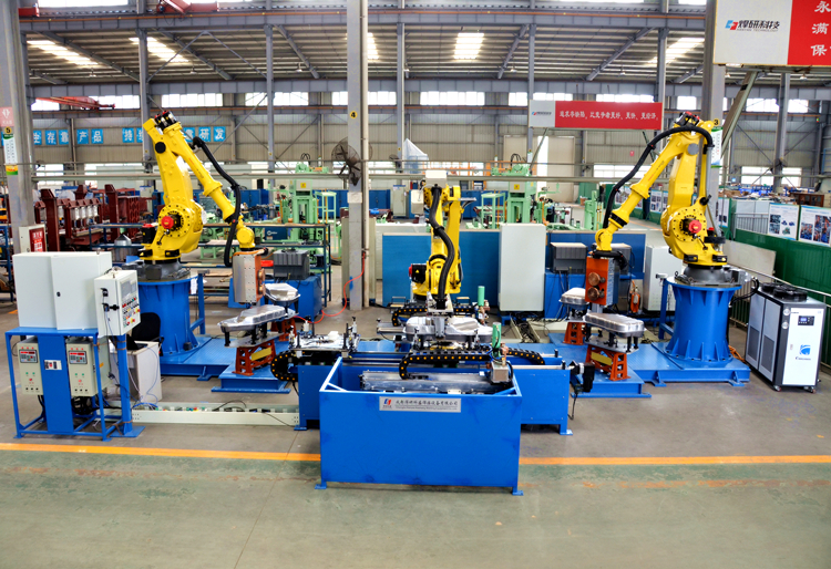 Heavy Duty Vehicle Fuel Tank Welding Machine Customizable Arc Welding Robot Station