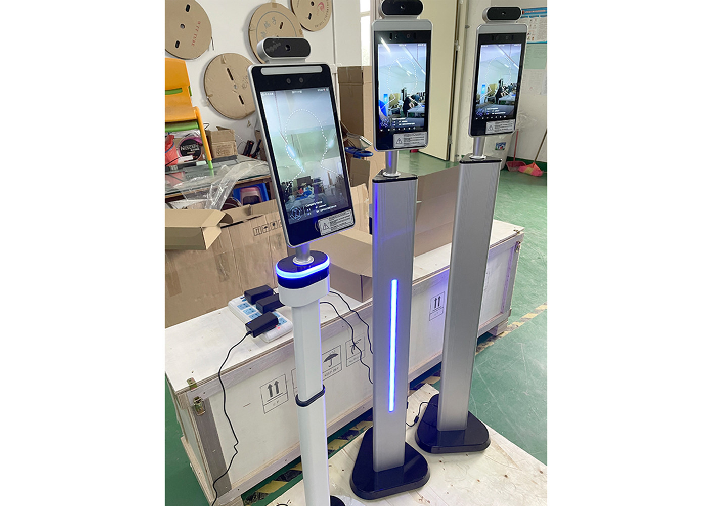 Automatic Face Recognition Access Control Infrared Thermometer with Temperature Sensor Attendance Record function MIPS