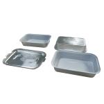 High Temperature Rectangular Airline Food Tray Gold Disposable Aluminium Foil