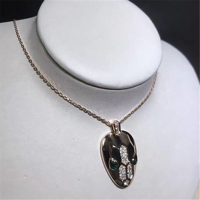Factory jewels B Serpenti series necklace 18k gold white gold yellow gold rose gold diamond necklace