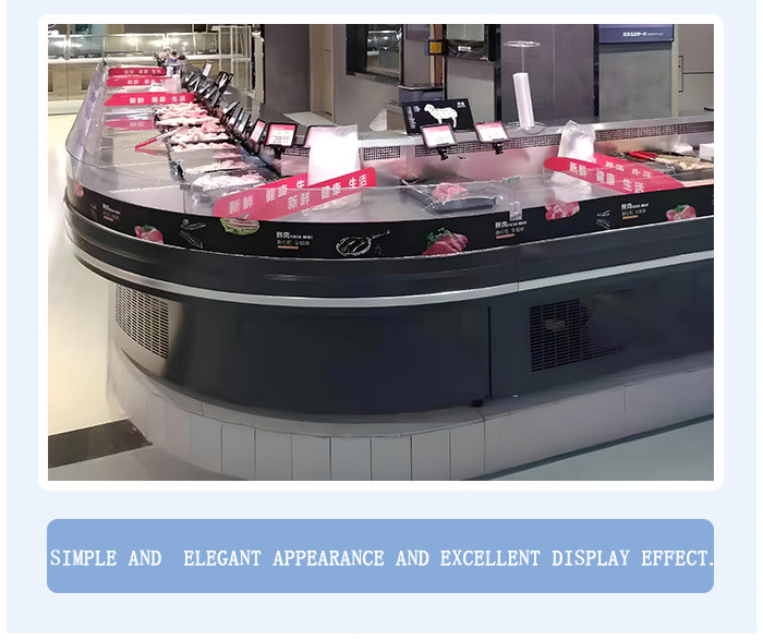 Cold Storage Butcher Meat Counter , 1250mm Length Supermarket Meat Display Chiller