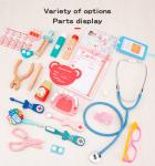 Kids' Role-Playing Doctor Injection Toy Gift Wooden Simulation Cloth Bag