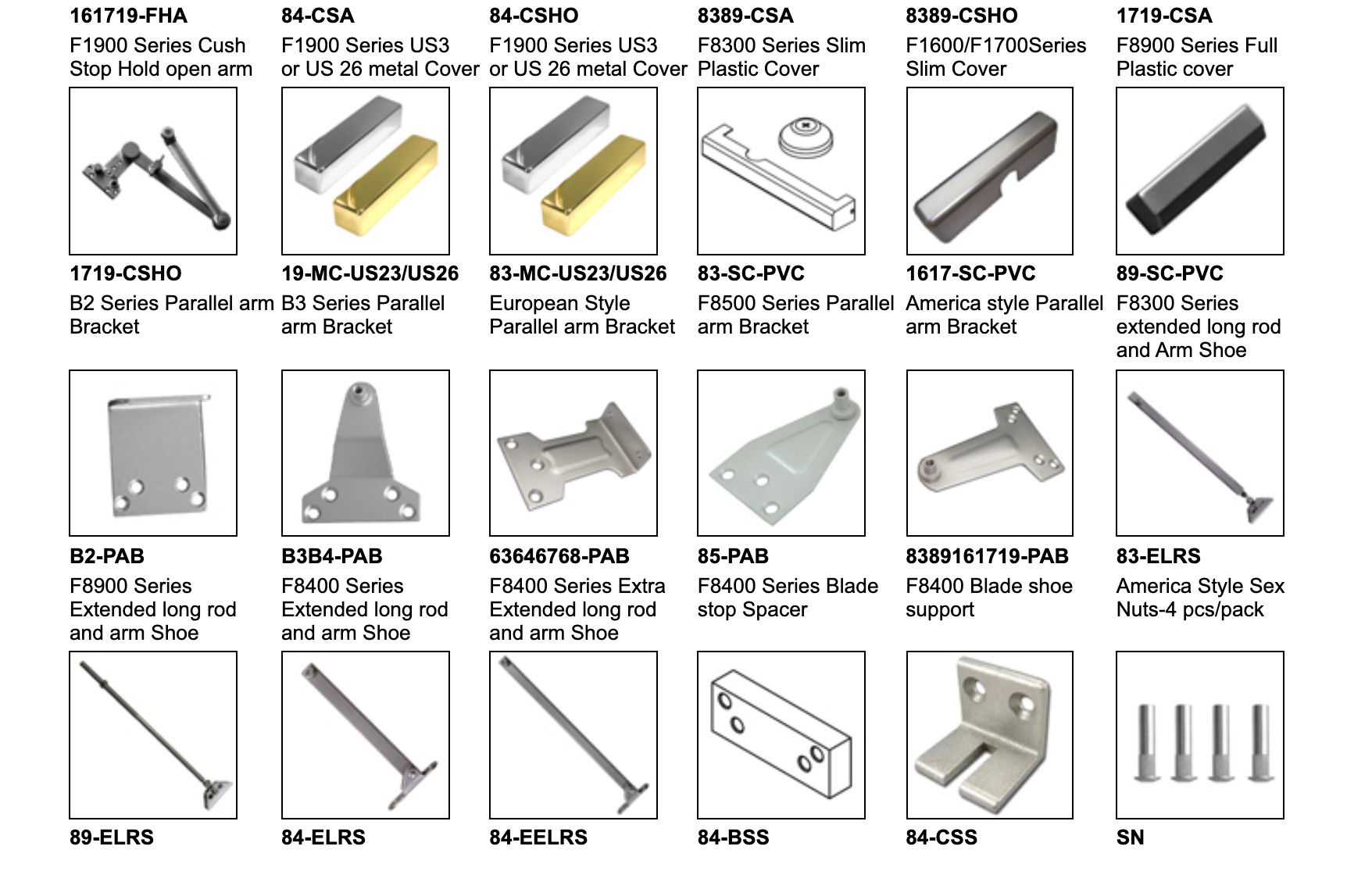Parallel Arm Mounting Drop Plate For Door Closer On Aluminium Door 60kg