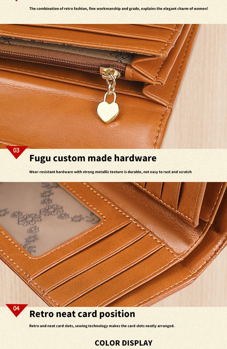 Women's Wallet Genuine Leather Clutch Money Bag Short Gender Women Vintage Card Holder