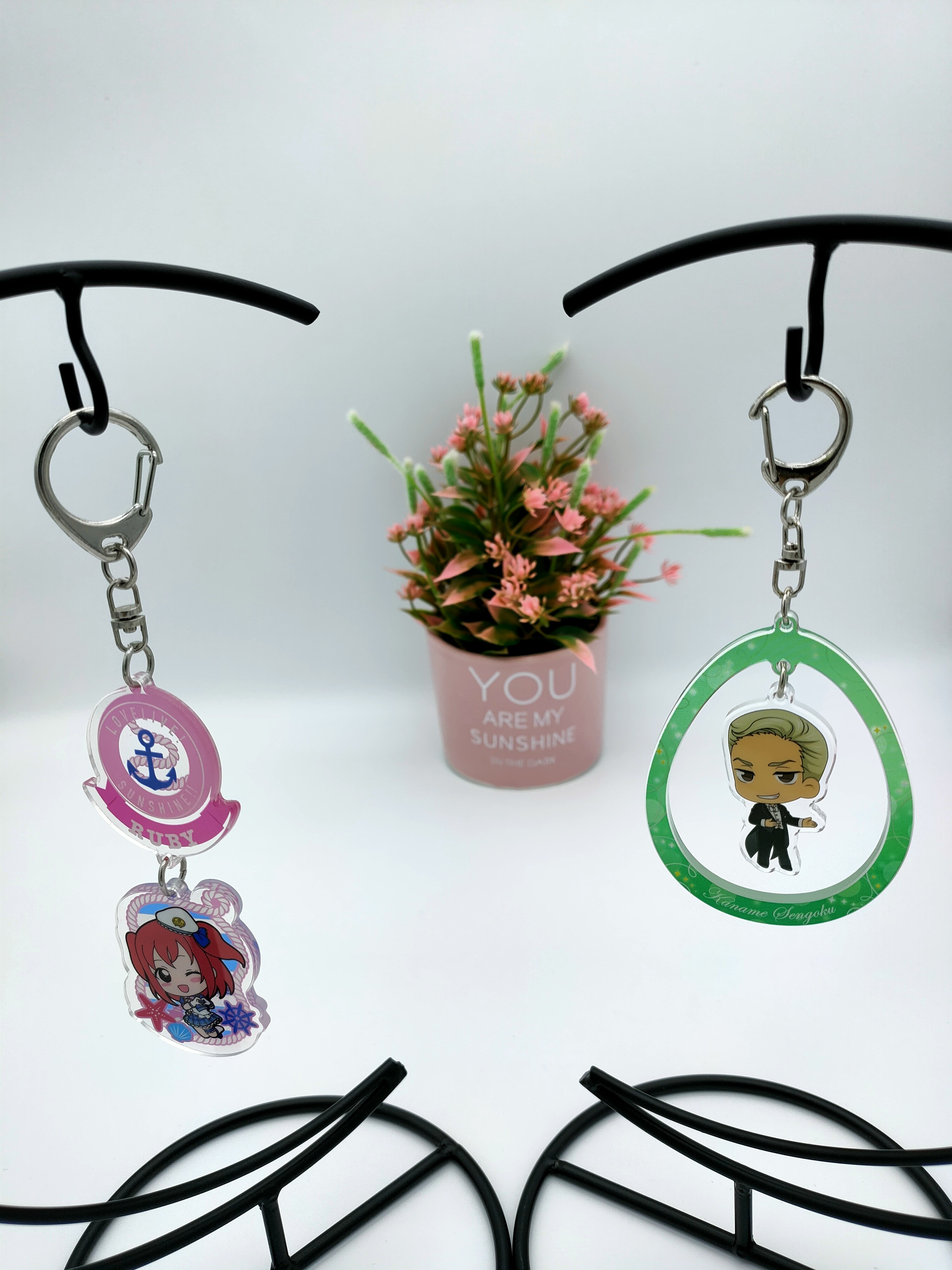 Laser Cut Acrylic Sheet Keychain Inkjet Printing Personalized