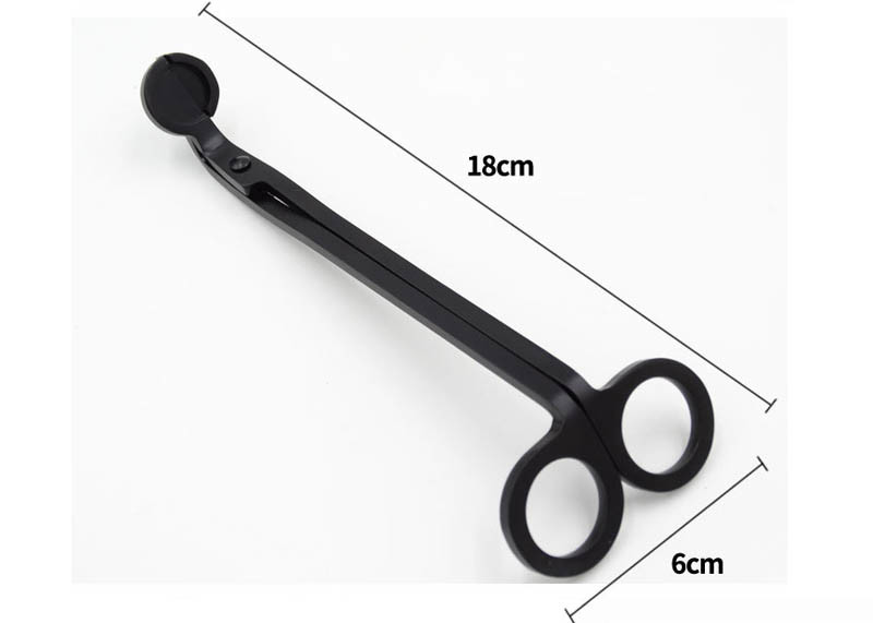 Stainless Steel Daily Household Items Matte Black Wick Cutting Scissors