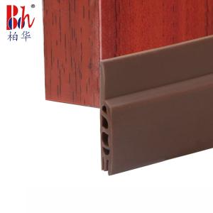 China Brown Silicone Weather Stripping Acoustic Rubber Door Bottom Seal Strips 1000mm wholesale