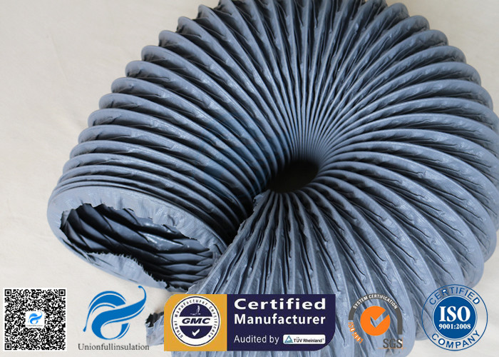 150mm Grey PVC Coated Fiber Glass Hose Fiberglass Flexible Air Ducting