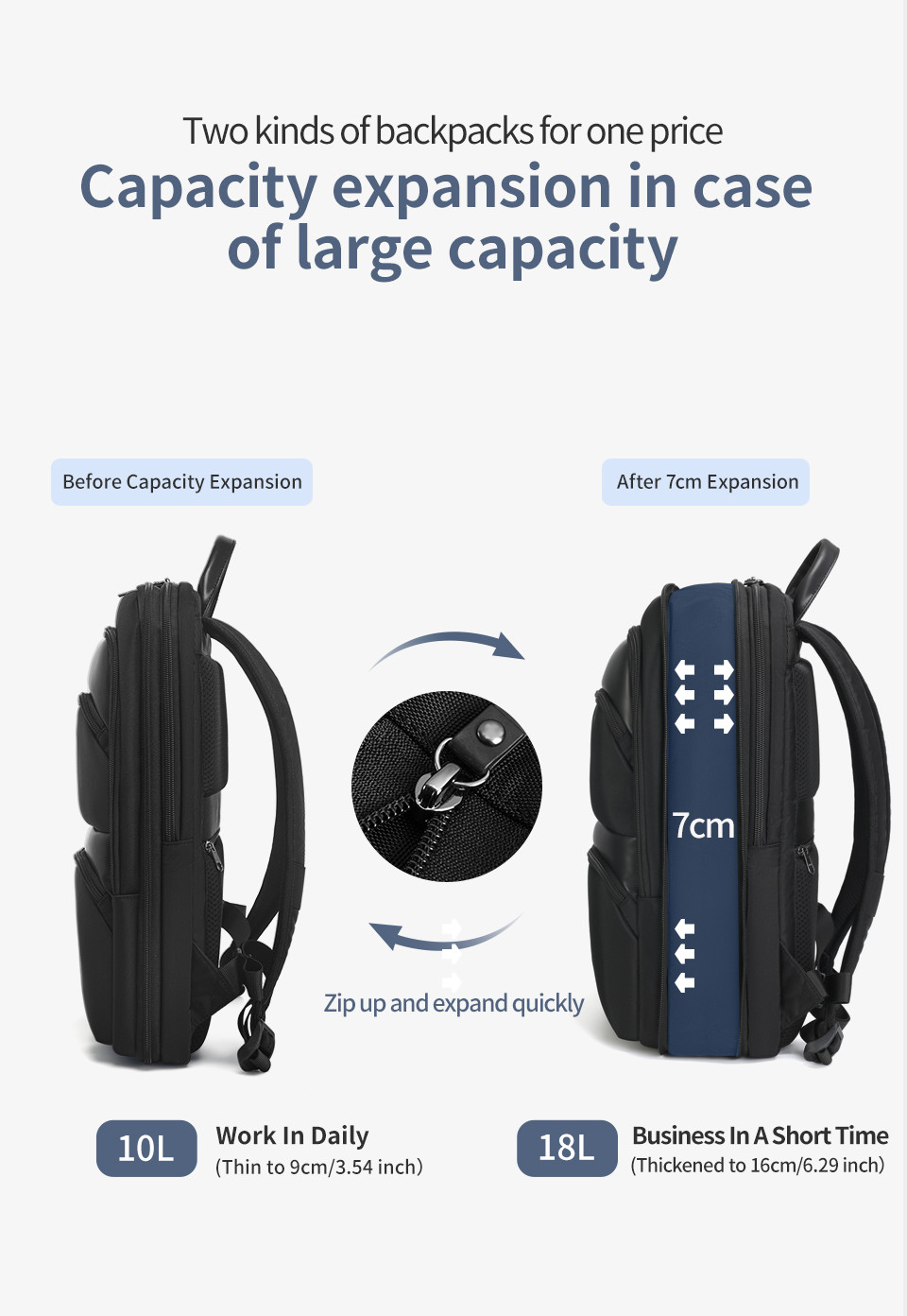 18L Business Travel Laptop Backpack Multifunction Anti Theft Mochila Daily