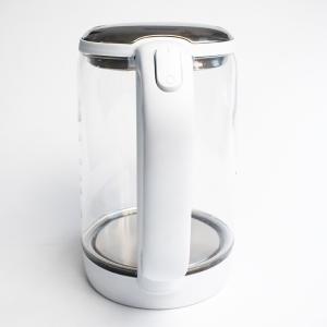 China Strong Handle Clear Glass Electric Kettle Mouth With Filter Over Heat Protection wholesale