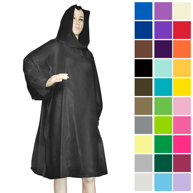 Korean Style Rain Coat High Vis Yellow PVC Rain Suit With Hood