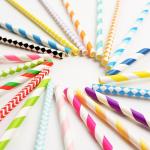 Colorful Attractive Paper Party Straws To Decorate Birthday Parties Baby Showers