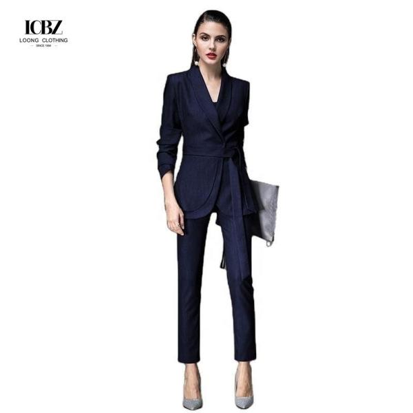 2021 Formal Women Uniform Long Sleeve Women's Suits Customized Ladies Office