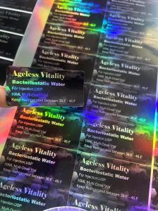 China 10ml Bacteriostatic Water Essential Oil Labels Sterile Glass Vials Labels wholesale