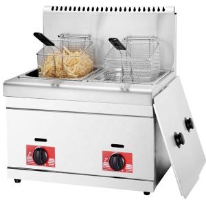 China 550x470x515 mm Commercial Chips 2-basket Gas Deep Fryer for Packaging Size wholesale