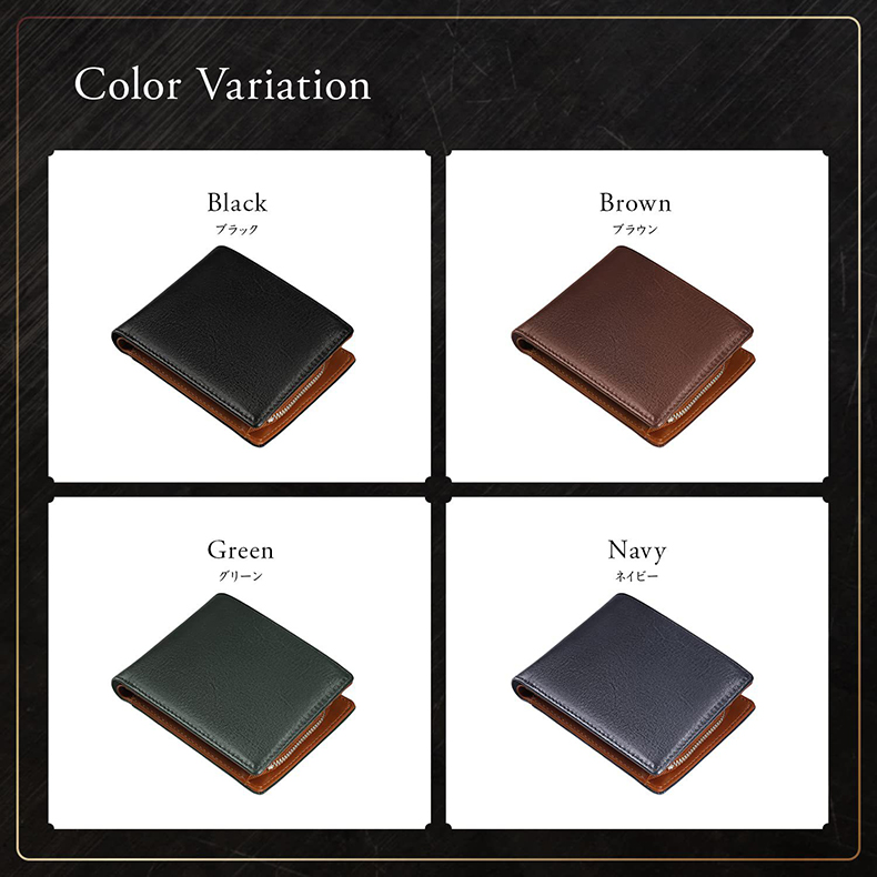 Business Real Leather Multi Card Small Folding Card Holder Bifold Wallet With Zipper