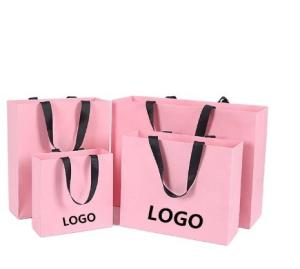 China Exquisite Hand Length Handle Sealing Cardboard Luxury Multicolor Printing Bags wholesale