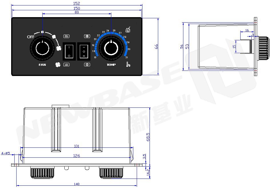 Universal Vehicle Bus Cooling AC Heater Control Module Panel OEM