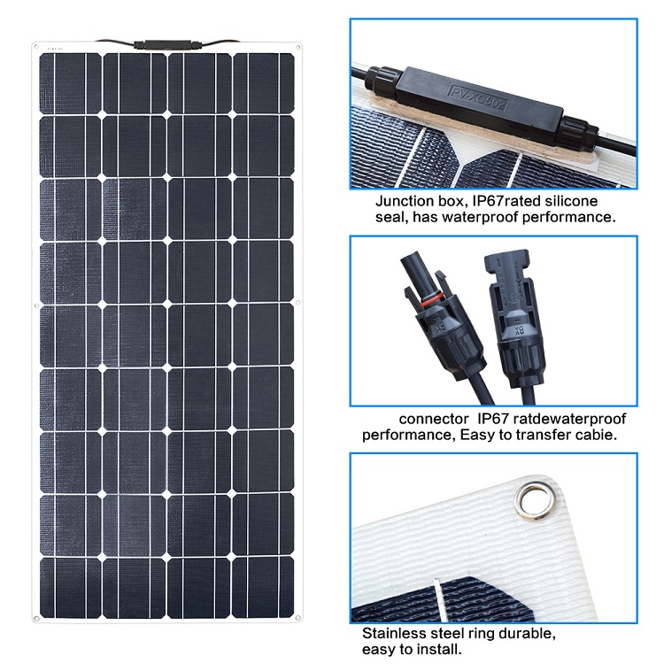 Vmp 36V Solar Power Panel Ship Caravan Camping Roof Flexible RV Solar Panel 100w-400w