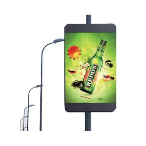 China Customized outdoor display LED display lamppost single board and double board advertising equipment digital signage adve wholesale
