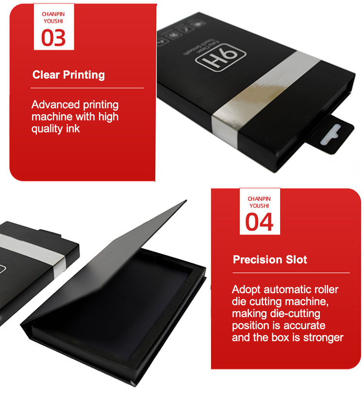 Pantone Paper Cardboard Screen Protector Packaging For Electronic Products