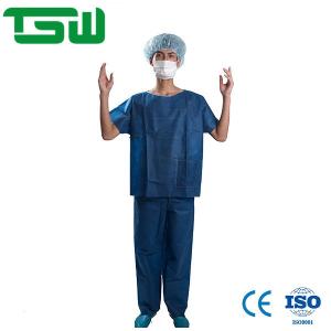 China SMS Disposable Medical Workwear With Short Sleeves wholesale