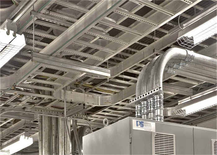 Perforated Galvanized Steel Cable Tray Roll Forming Machine With PLC Control