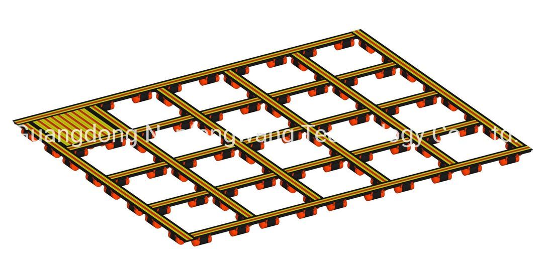 Square Pontoon Aquaculture Cage Green And Yellow With Floating Pipe 350mm