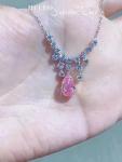 IGI Certified Lab Grown Diamond Pendants Pear Cut 2.84ct Pink Fancy Color