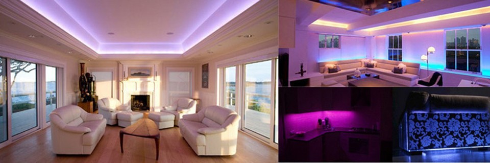 RGB Led Ribbon Tape Light , DC12V Led Tape Light Roll 14W / Meter For Backlight
