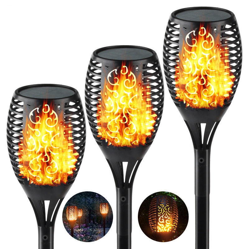 IP65 Waterproof Solar Flame Torch Light 2700K Soft Warm White