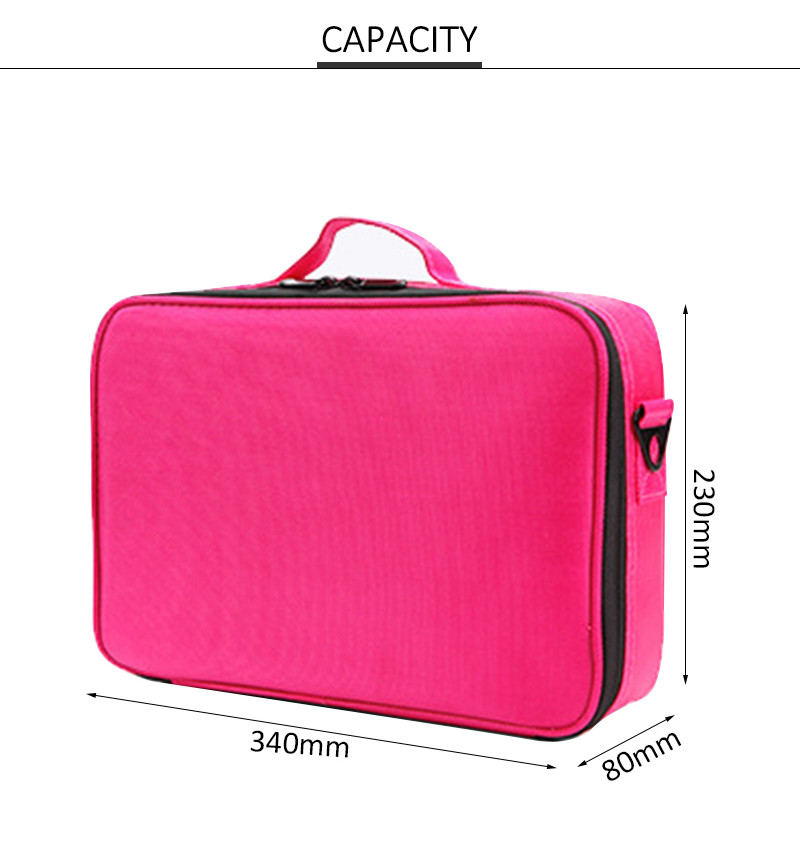 Women Portable Travel Oxford L34*D8cm Makeup Bag Case