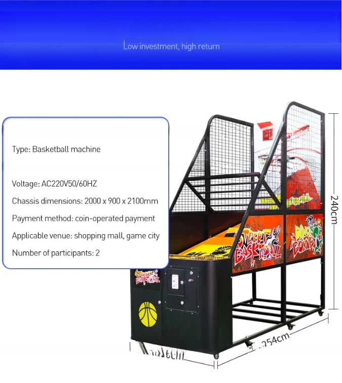 Dreamland Coin Operated Foldable Street Basketball Arcade Game Machine Basketball Shooting Machine