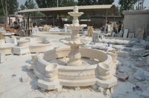 China Outdoor Decoration White Marble Stone Water Fountain wholesale