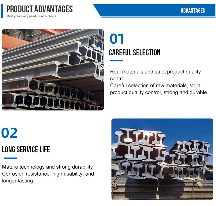 15kg 22kg 30kg 40kg 9-25m Light Steel Rail Railroad Steel Rail South African Standard