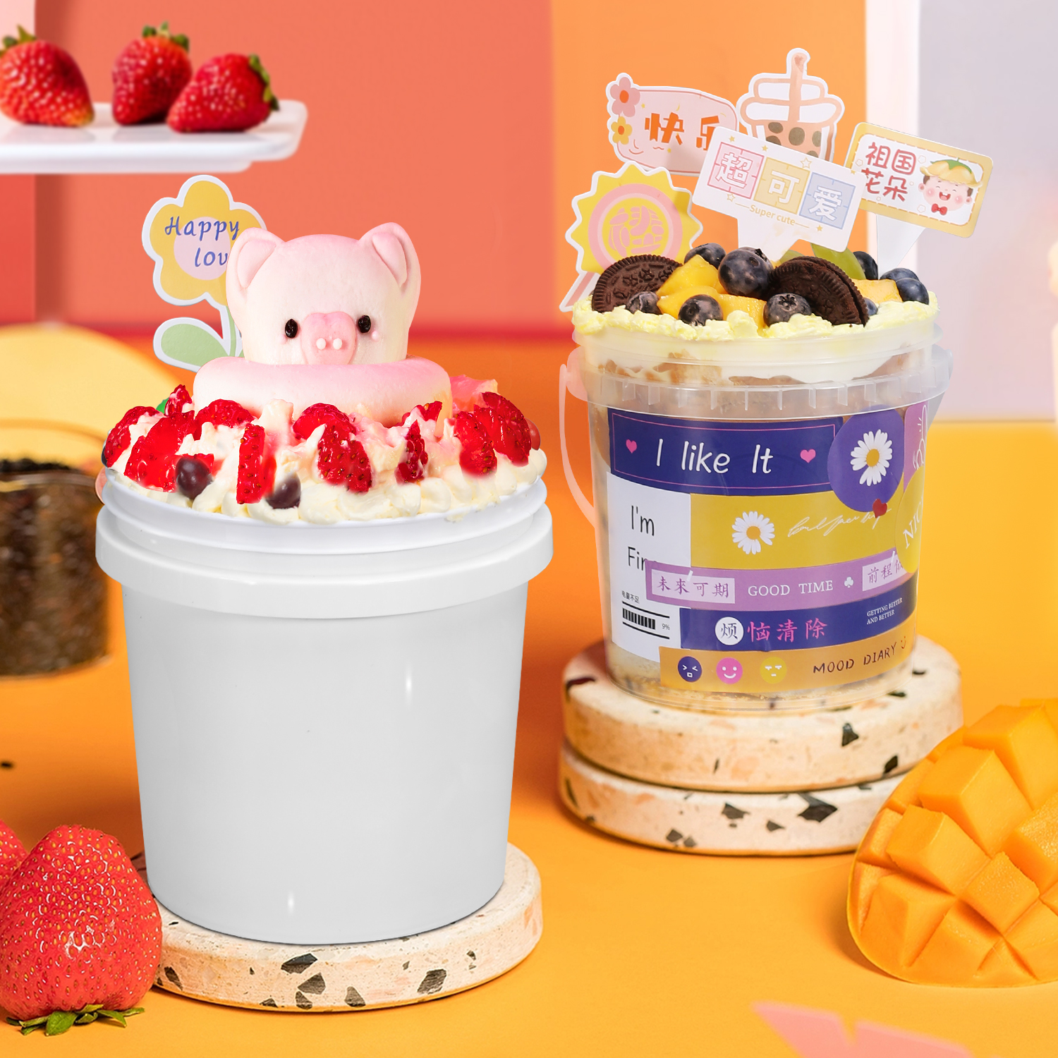 ISO9001SGS Approved Clear Plastic Round PP Airtight Cookie Jars for Storage Solutions