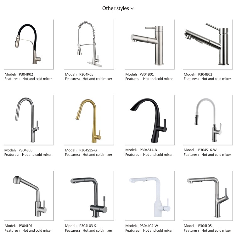 PVD NANO Single Handle Pull Down Kitchen Faucet Tap Brushed Mixer