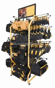 China Movable Retail Store Fixtures , Freestanding Bag Merchandising Metal Wire Retail Store Shelving wholesale