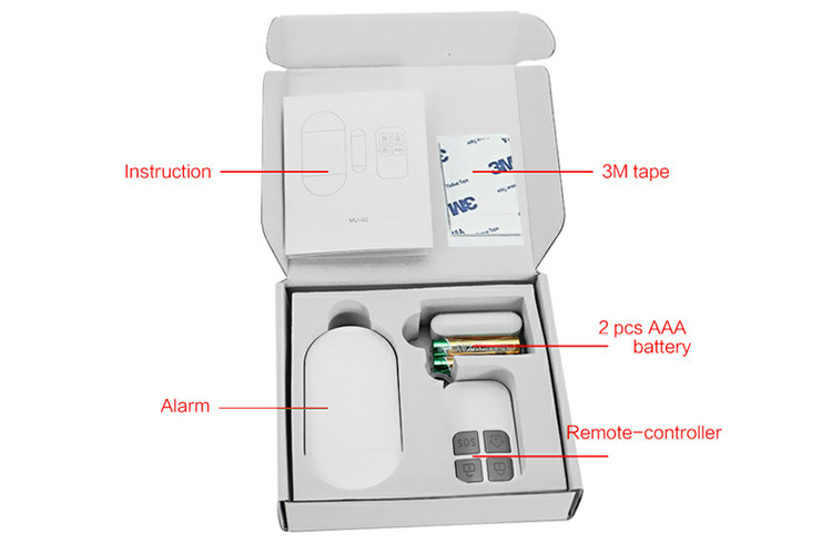 20m Remote Control House Alarm Systems High Sensitive With AAA Battery home security wireless