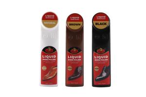 China brown black Liquid Shoe Polish Instant Shine 75ml Black Brown Neutral Europe Main Market on Shoes Boots wholesale