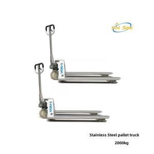 China Stainless Steel Hand Pallet Truck with 3 Ton Hydraulic Pump and 2000KG Load Capacity wholesale