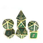 Portable Pink Metal Dice Set Gilt Green Practical Metal Polishing Tabletop