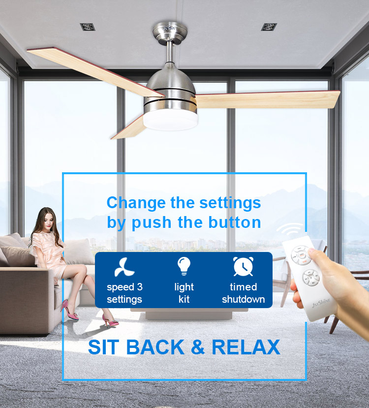 Non-Electric 360 Degree Wall Mini Ceiling Fan Remote Control Simple Design No Dimmer