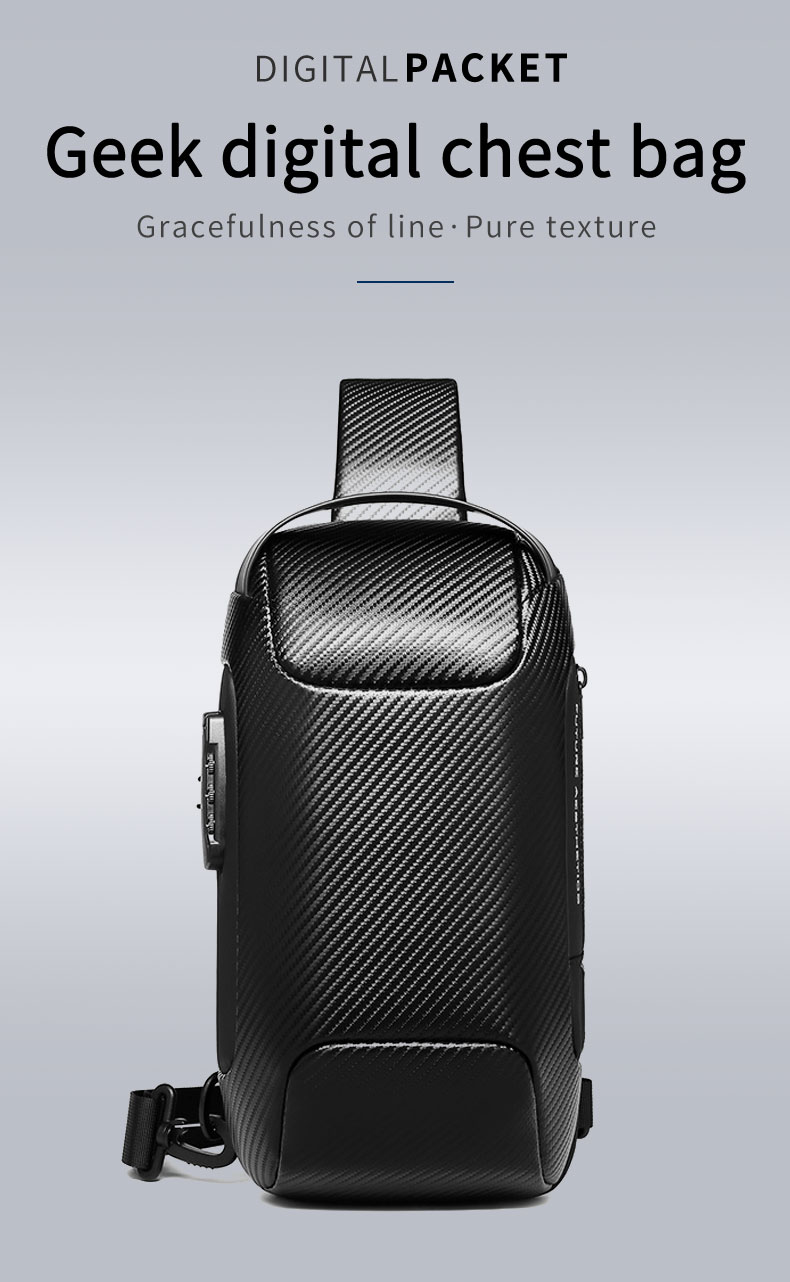 Factory wholesale anti theft waterproof custom men fashion shoulder chest crossbody sling bag for men
