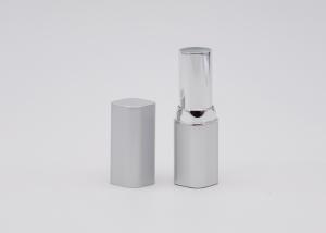 China Cosmetic Matte Silver Square Empty Lip Balm Containers wholesale