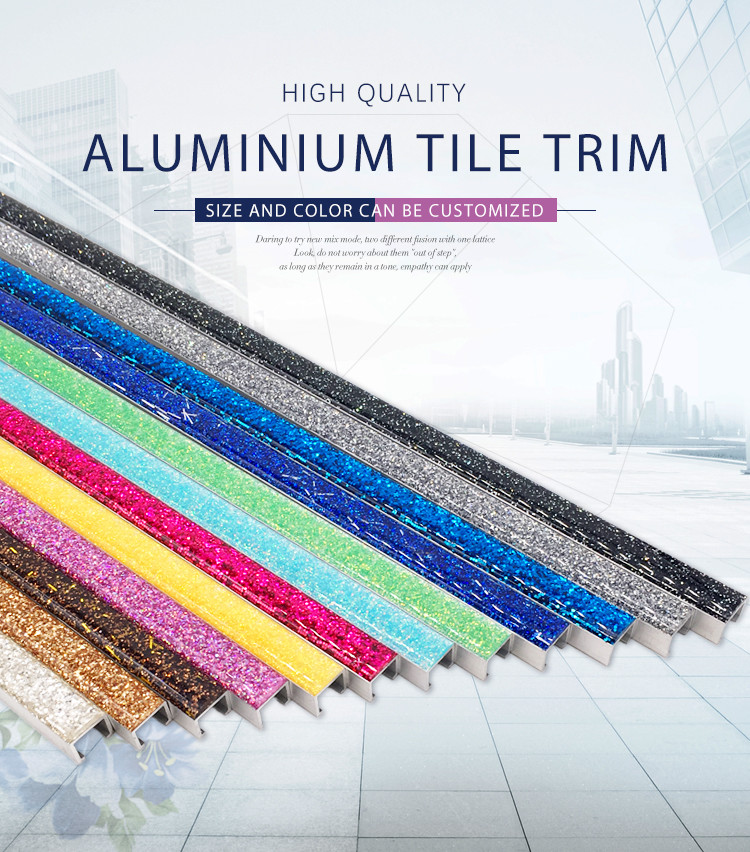 Tile Accessories Aluminum U Shaped Tile Trim For Wall Home Decoration
